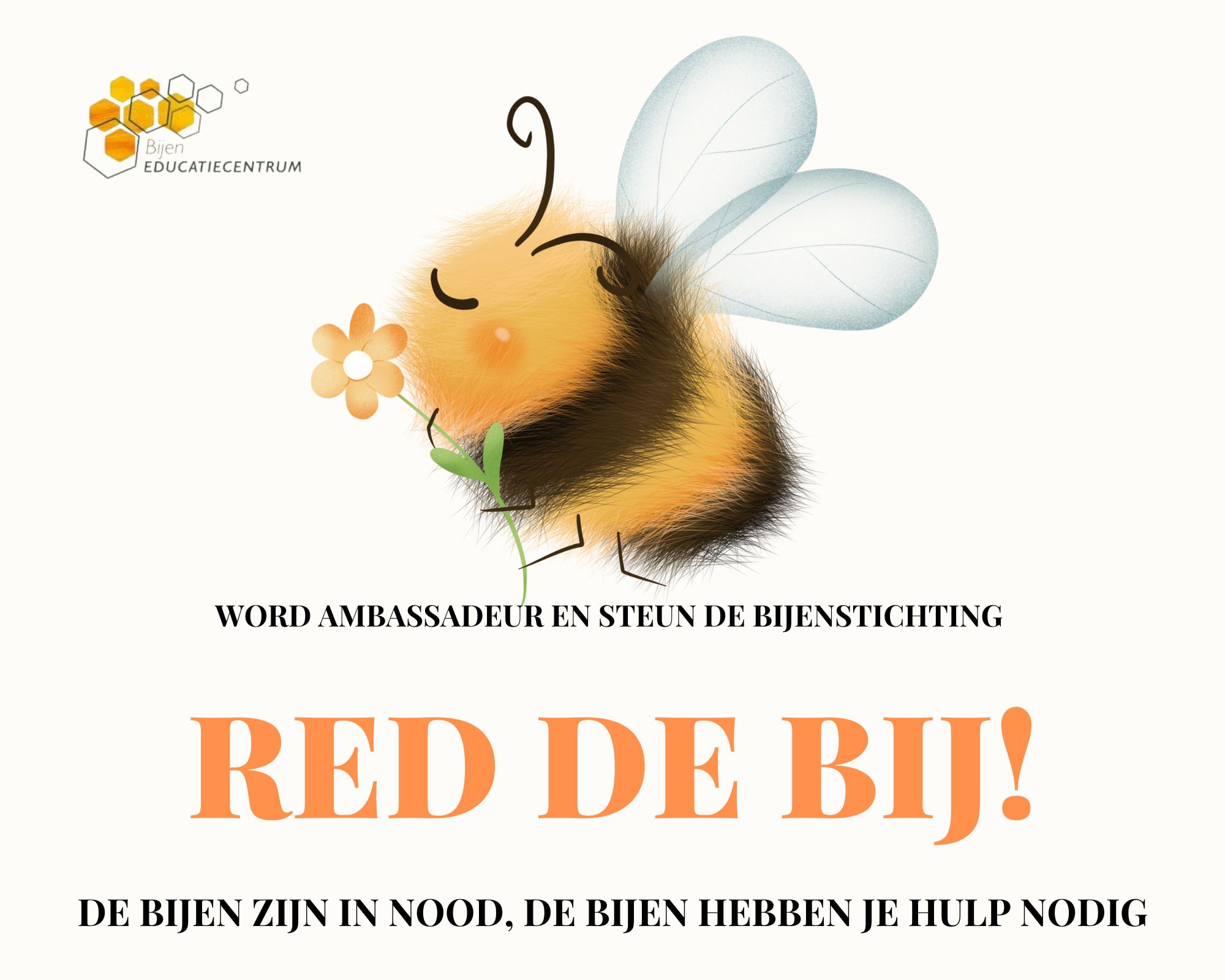 Red de bij! red de bijen en de natuur